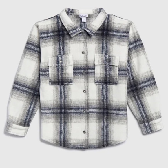 Splendid Girl’s Polar Fleece Shacket Nwt- Fleece Flannel Jacket